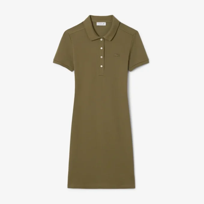 Abito polo mini in piqué elasticizzato slim fit da donna Abito polo mini in piqué elasticizzato slim fit da donna