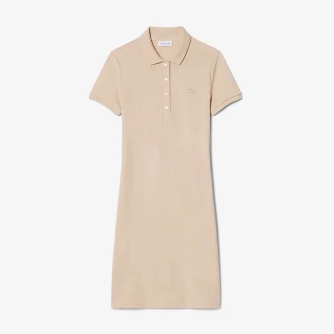 Abito polo mini in piqué elasticizzato slim fit da donna Abito polo mini in piqué elasticizzato slim fit da donna