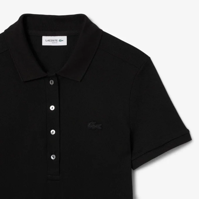 Abito polo mini in piqué elasticizzato slim fit da donna Abito polo mini in piqué elasticizzato slim fit da donna