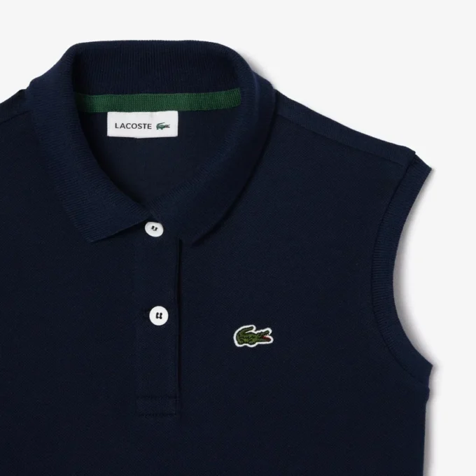 Abito polo senza maniche in piqué elasticizzato per bambini Abito polo senza maniche in piqué elasticizzato per bambini