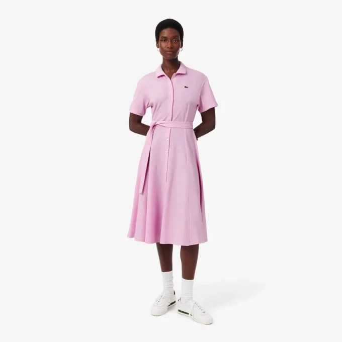 Abito polo svasato da donna in mini-piqué Abito polo svasato da donna in mini-piqué