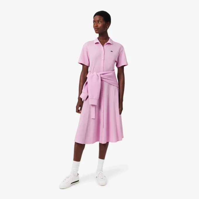 Abito polo svasato da donna in mini-piqué Abito polo svasato da donna in mini-piqué