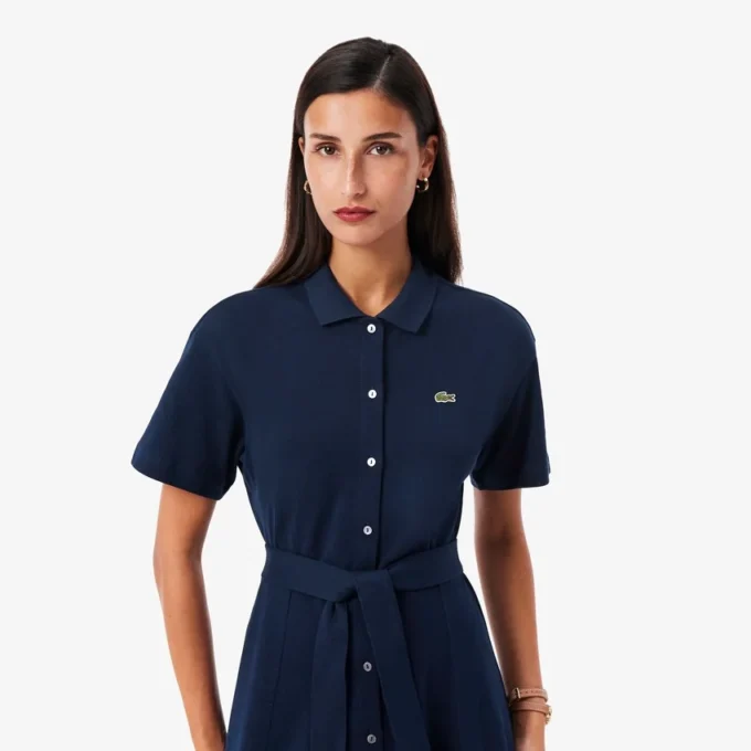 Abito polo svasato da donna in mini-piqué Abito polo svasato da donna in mini-piqué