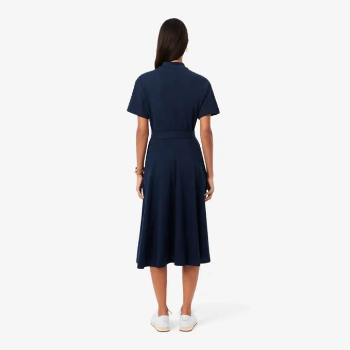 Abito polo svasato da donna in mini-piqué Abito polo svasato da donna in mini-piqué