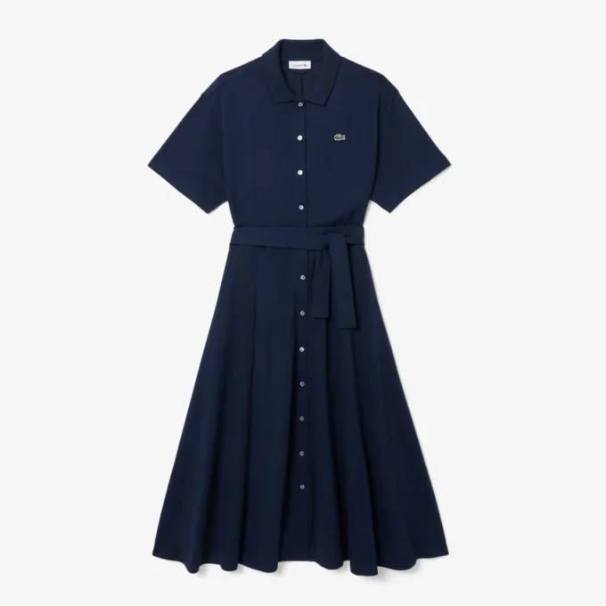 Abito polo svasato da donna in mini-piqué Abito polo svasato da donna in mini-piqué