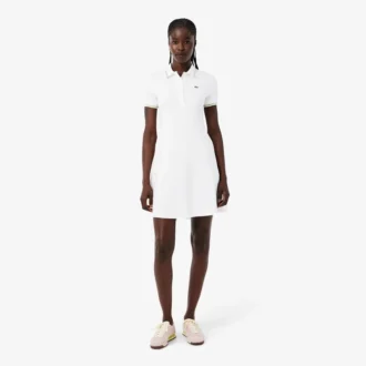 Abito skater da donna con colletto Polo elasticizzato