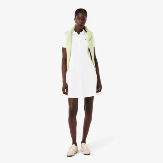 Abito skater da donna con colletto Polo elasticizzato