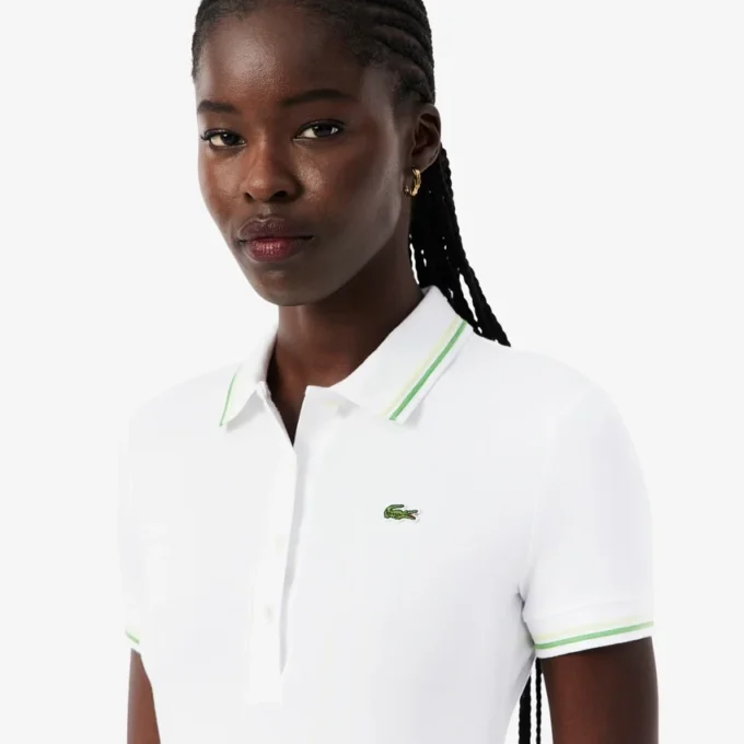 Abito skater da donna con colletto Polo elasticizzato Abito skater da donna con colletto Polo elasticizzato