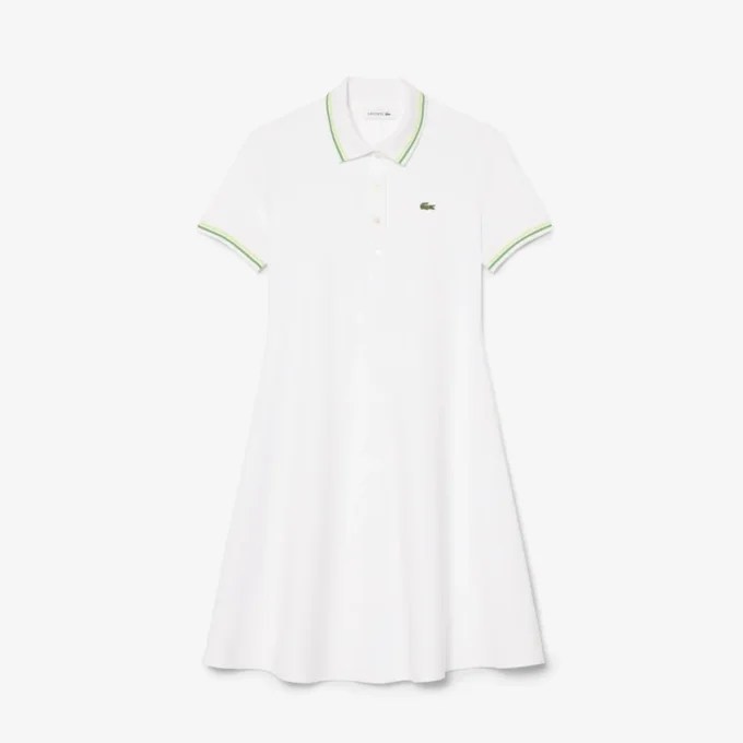 Abito skater da donna con colletto Polo elasticizzato Abito skater da donna con colletto Polo elasticizzato