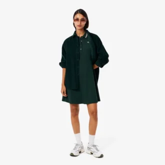 Abito skater da donna con collo Polo elasticizzato
