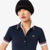 Abito skater da donna con collo Polo elasticizzato Abito skater da donna con collo Polo elasticizzato