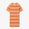 Abito T-shirt in maglia a rete a righe Abito T-shirt in maglia a rete a righe