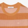Abito T-shirt in maglia a rete a righe Abito T-shirt in maglia a rete a righe