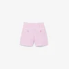 Bermuda a righe in tessuto Oxford elasticizzato Bermuda a righe in tessuto Oxford elasticizzato