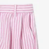 Bermuda a righe in tessuto Oxford elasticizzato Bermuda a righe in tessuto Oxford elasticizzato