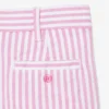 Bermuda a righe in tessuto Oxford elasticizzato Bermuda a righe in tessuto Oxford elasticizzato