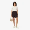 Bermuda oversize in The Blend di lana con pieghe Bermuda oversize in The Blend di lana con pieghe