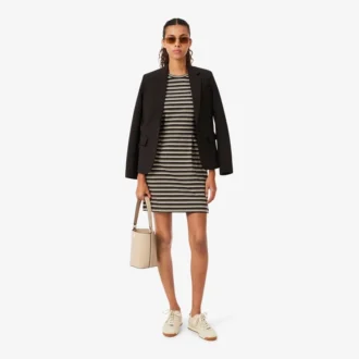 Borsa a secchiello in pelle Tennis Bliss, taglia S