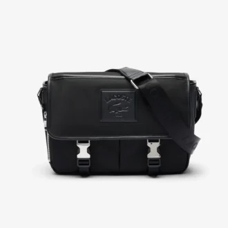 Borsa a tracolla classica con patta Lacoste