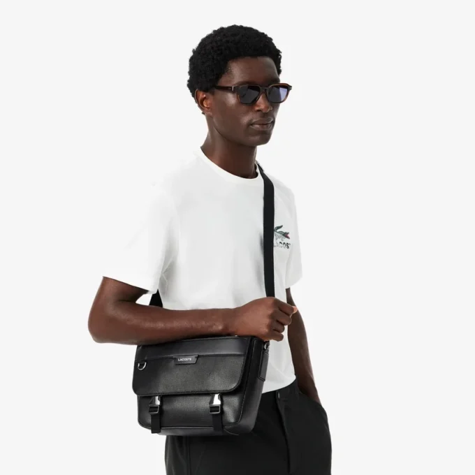 Borsa a tracolla in pelle con chiusura a patta Ossian Borsa a tracolla in pelle con chiusura a patta Ossian