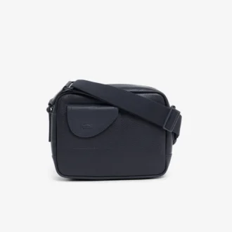Borsa a tracolla in pelle martellata Lacoste Club