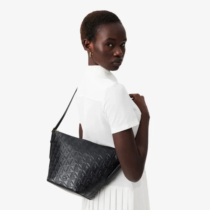 Borsa Hobo in pelle goffrata Maheki