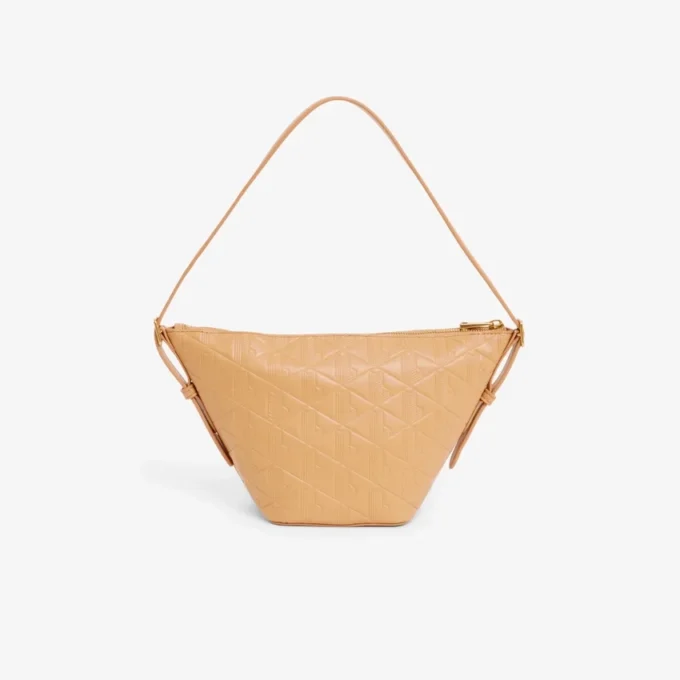 Borsa Hobo piccola in pelle goffrata Maheki