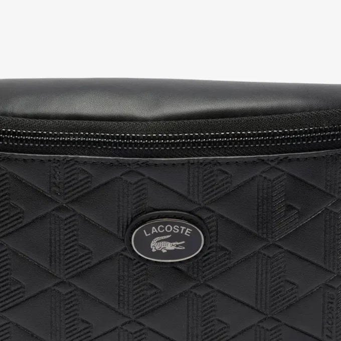Borsa in pelle con monogramma goffrato Borsa in pelle con monogramma goffrato