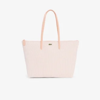 Borsa tote grande a righe L.12.12 Concept