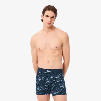 Boxer da uomo in cotone elasticizzato stampato