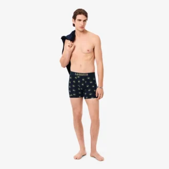 Boxer da uomo in cotone elasticizzato stampato