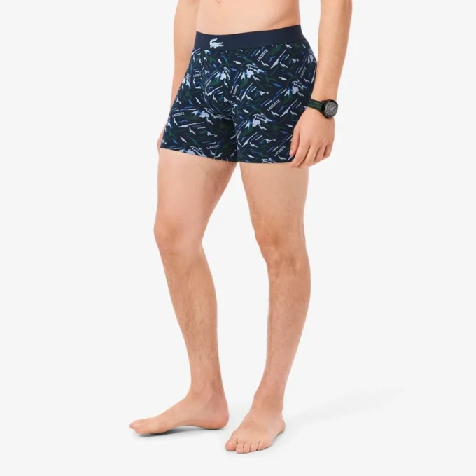 Boxer da uomo in cotone elasticizzato stampato Boxer da uomo in cotone elasticizzato stampato