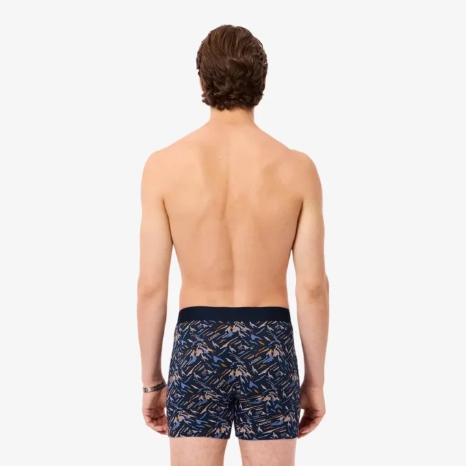 Boxer da uomo in cotone elasticizzato stampato Boxer da uomo in cotone elasticizzato stampato