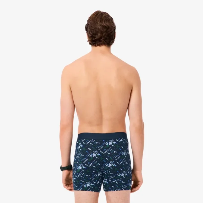 Boxer da uomo in cotone elasticizzato stampato Boxer da uomo in cotone elasticizzato stampato