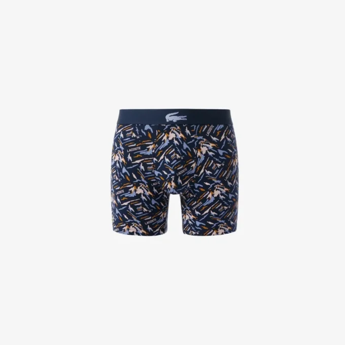 Boxer da uomo in cotone elasticizzato stampato Boxer da uomo in cotone elasticizzato stampato