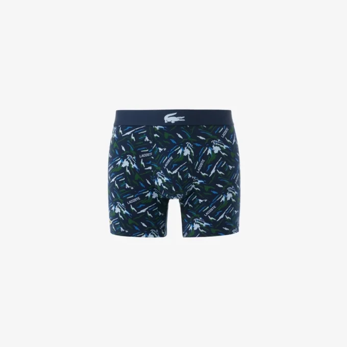 Boxer da uomo in cotone elasticizzato stampato Boxer da uomo in cotone elasticizzato stampato