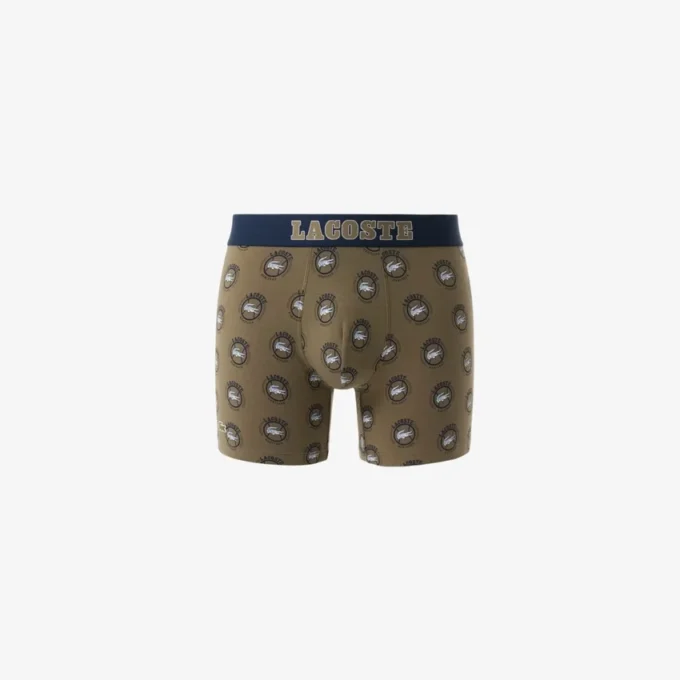 Boxer da uomo in cotone elasticizzato stampato Boxer da uomo in cotone elasticizzato stampato