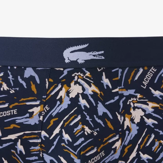 Boxer da uomo in cotone elasticizzato stampato Boxer da uomo in cotone elasticizzato stampato