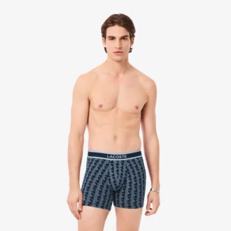 Boxer da uomo in jersey di cotone elasticizzato con monogramma