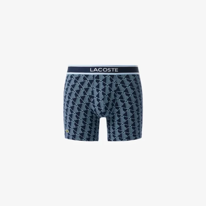 Boxer da uomo in jersey di cotone elasticizzato con monogramma Boxer da uomo in jersey di cotone elasticizzato con monogramma