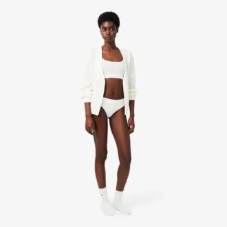 Bralette con logo in punto di rete
