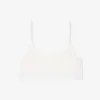 Bralette con logo in punto di rete Bralette con logo in punto di rete