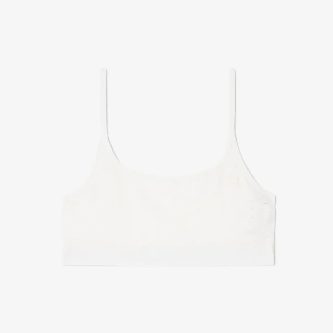 Bralette con logo in punto di rete Bralette con logo in punto di rete