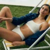 Bralette con logo in punto di rete Bralette con logo in punto di rete