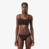 Bralette in rete con dettaglio coccodrillo Bralette in rete con dettaglio coccodrillo
