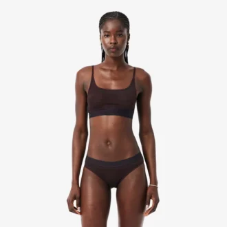 Bralette in rete con dettaglio coccodrillo