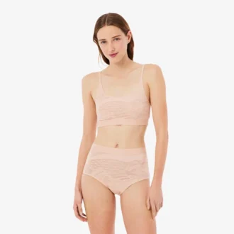 Bralette in rete con dettaglio coccodrillo