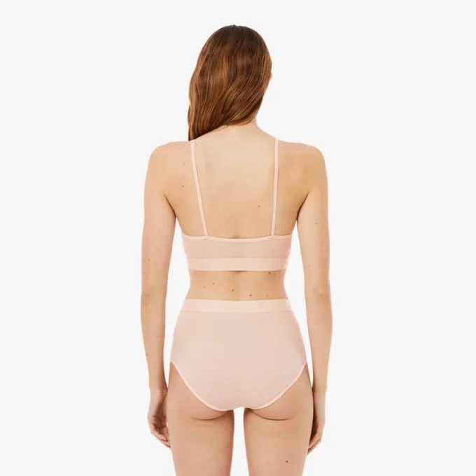 Bralette in rete con dettaglio coccodrillo Bralette in rete con dettaglio coccodrillo