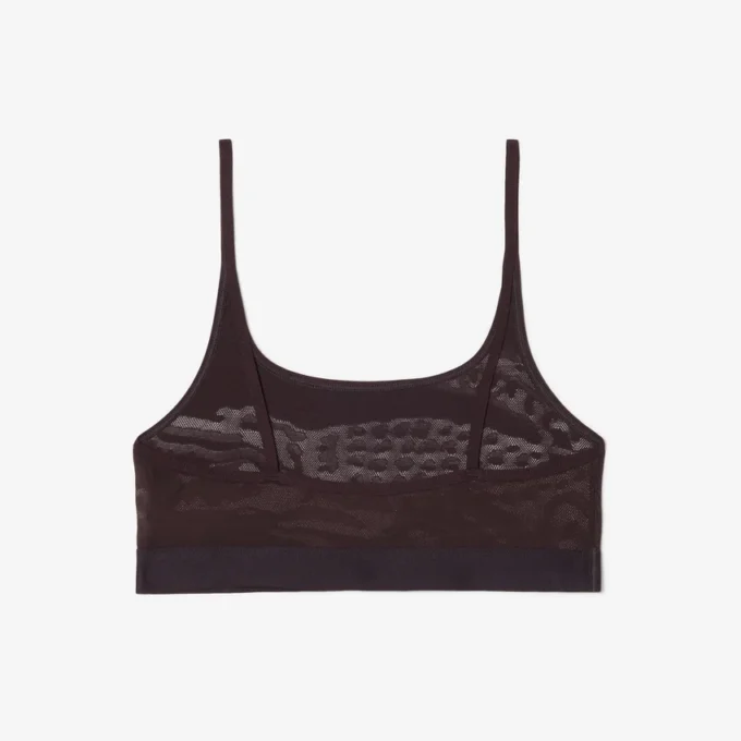 Bralette in rete con dettaglio coccodrillo Bralette in rete con dettaglio coccodrillo