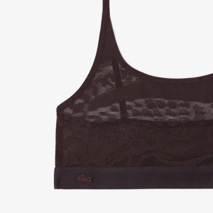 Bralette in rete con dettaglio coccodrillo Bralette in rete con dettaglio coccodrillo